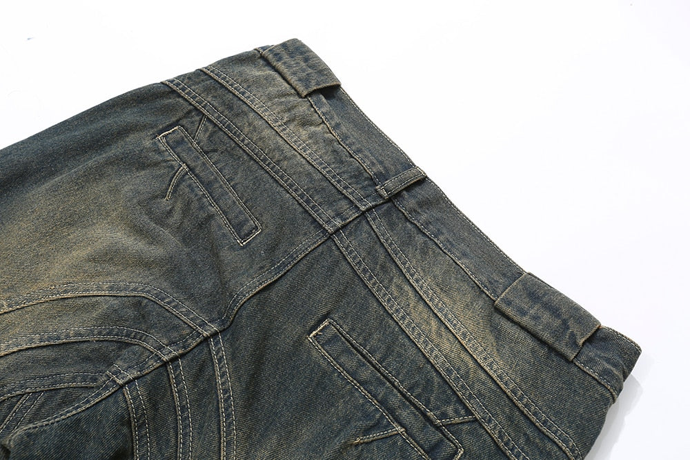 Vintage Y Striped Straight Flare Pants