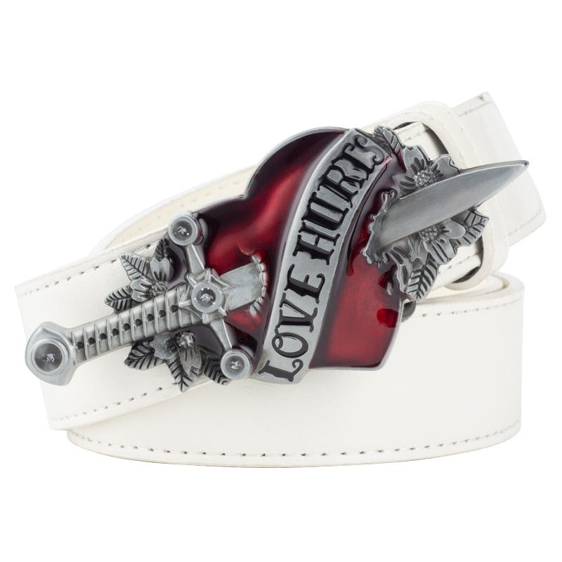 Love Hurts Leather Belt
