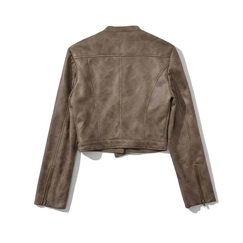 Cropped Leather jacket