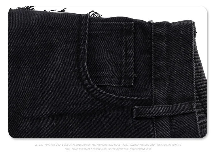 Raw Edge Black Denim