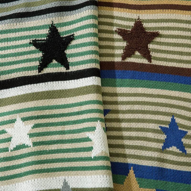 Vintage Star Striped Sweater