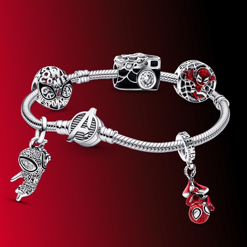 925 Sterling Silver Custom Spider-Man Bracelets