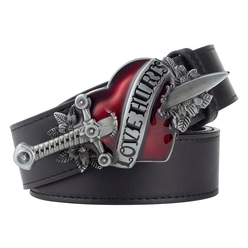 Love Hurts Leather Belt