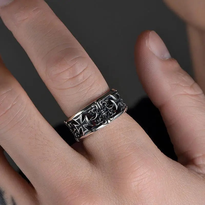Iron Cross Adjustable Ring