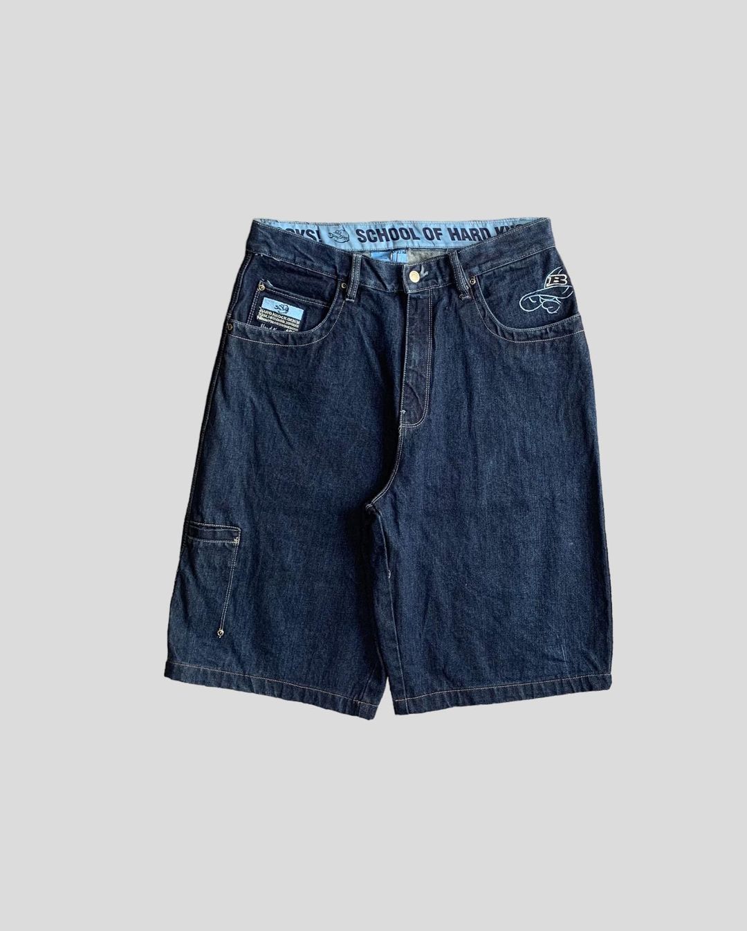 DJ Pattern Embroidery Jorts