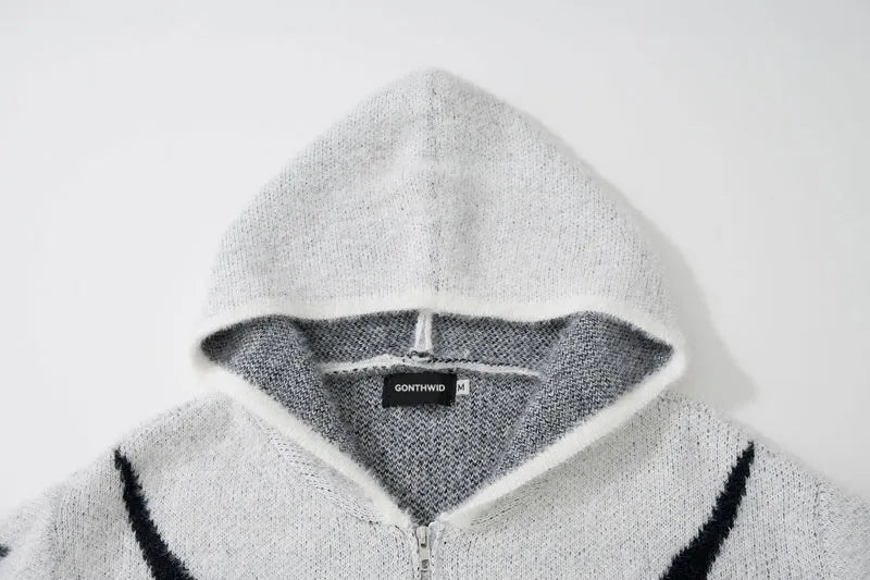 Knitted Zip Up Sweater
