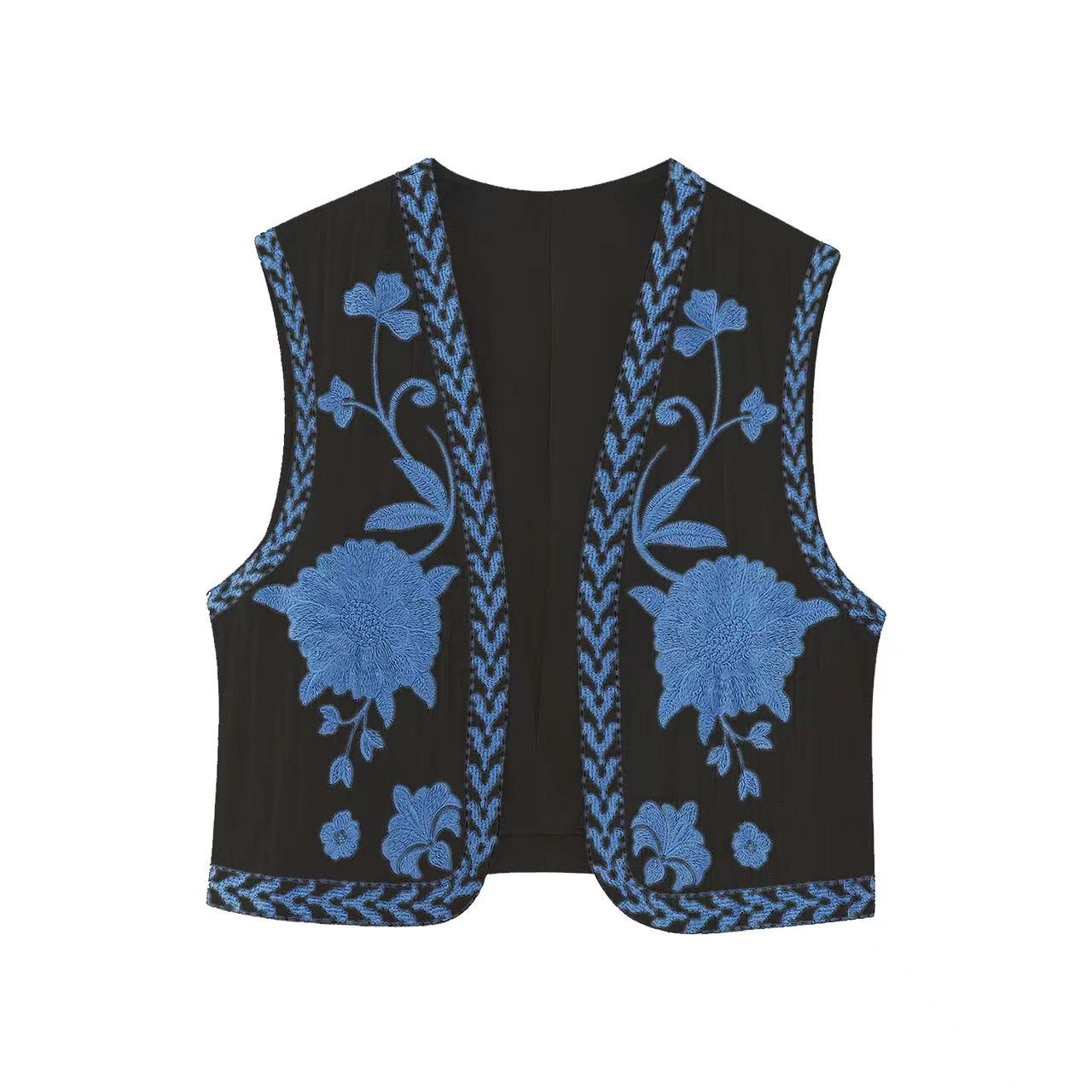 Vintage Floral Vest Jacket