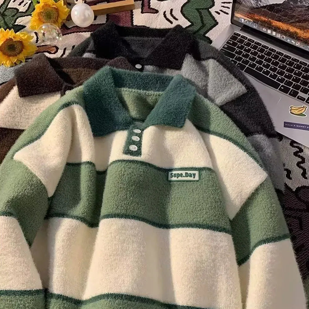 Striped Fur Sweater