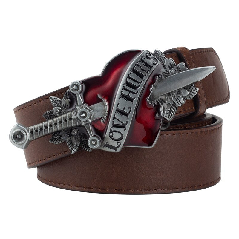 Love Hurts Leather Belt
