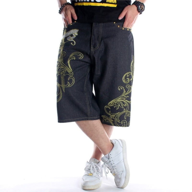 Men's Golden Wings Denim Shorts