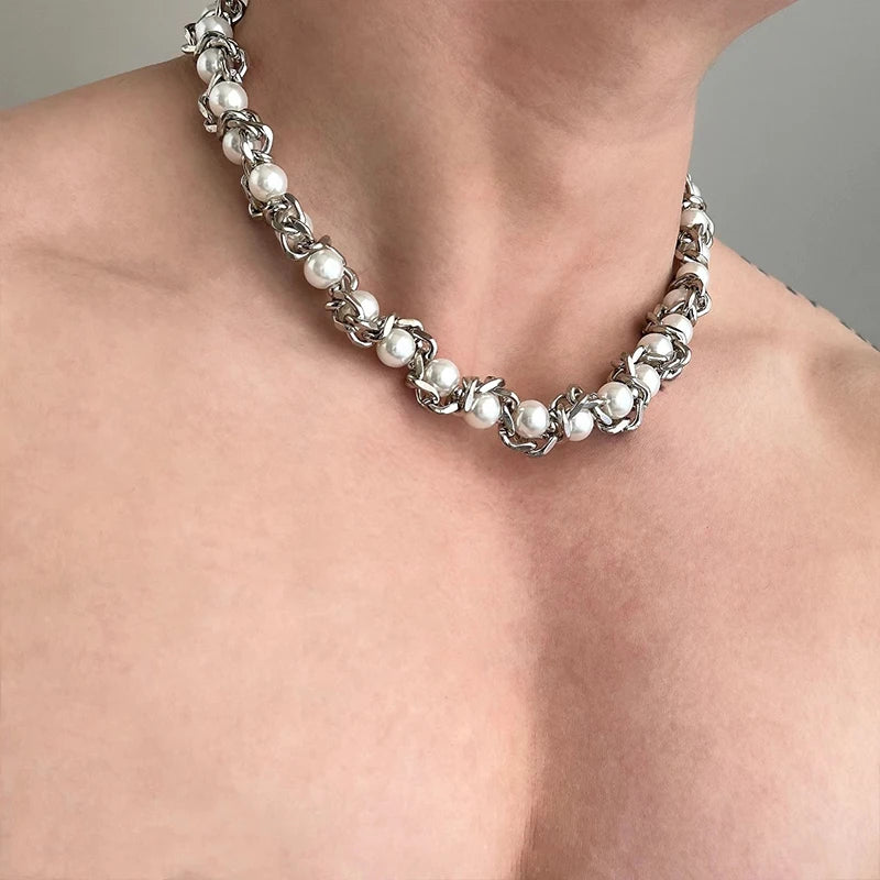 Silver Pearl Necklace