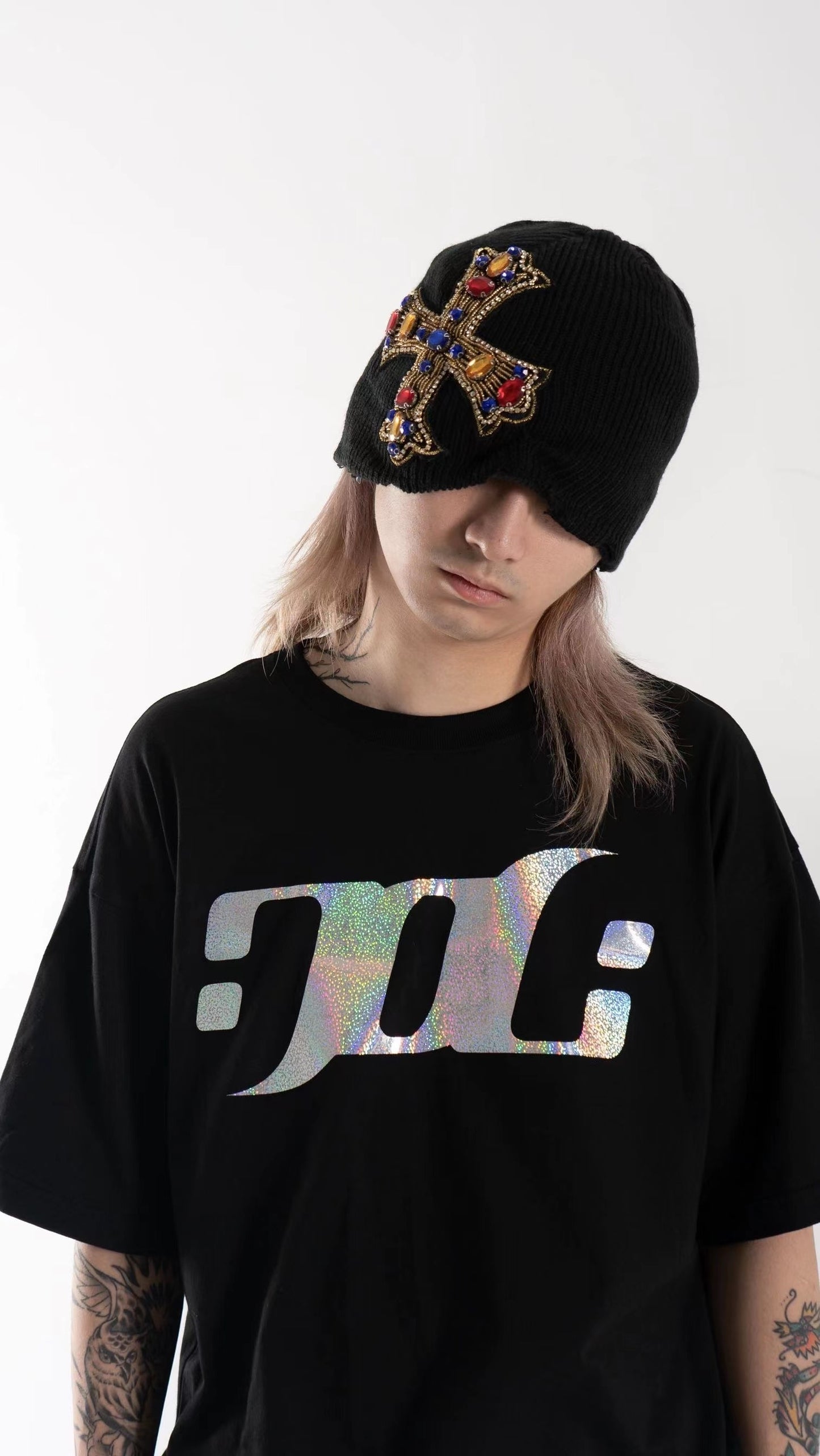 Embroidery Cross Beanie