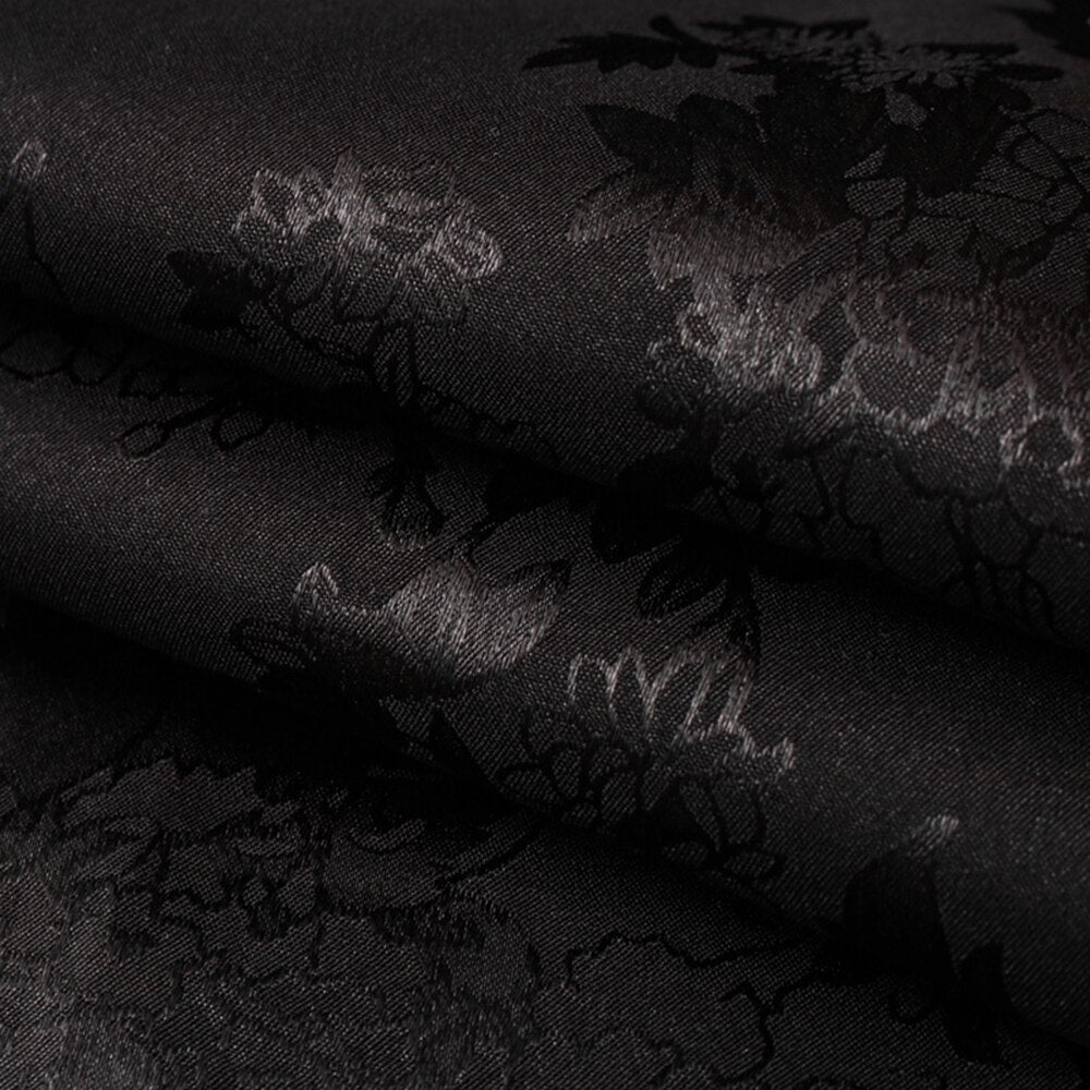 Mens Black Flower Short Sleeve Shirt