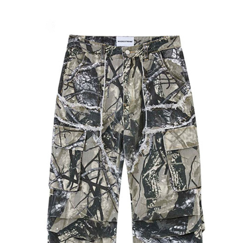 Camouflage Denim Cargos