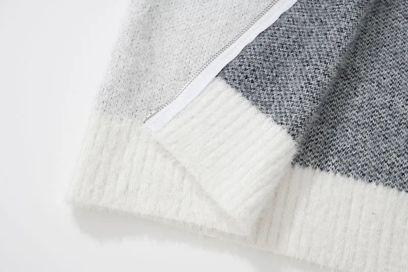 Knitted Zip Up Sweater