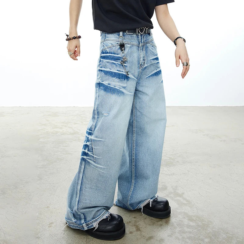 Distressed Blue Jeans