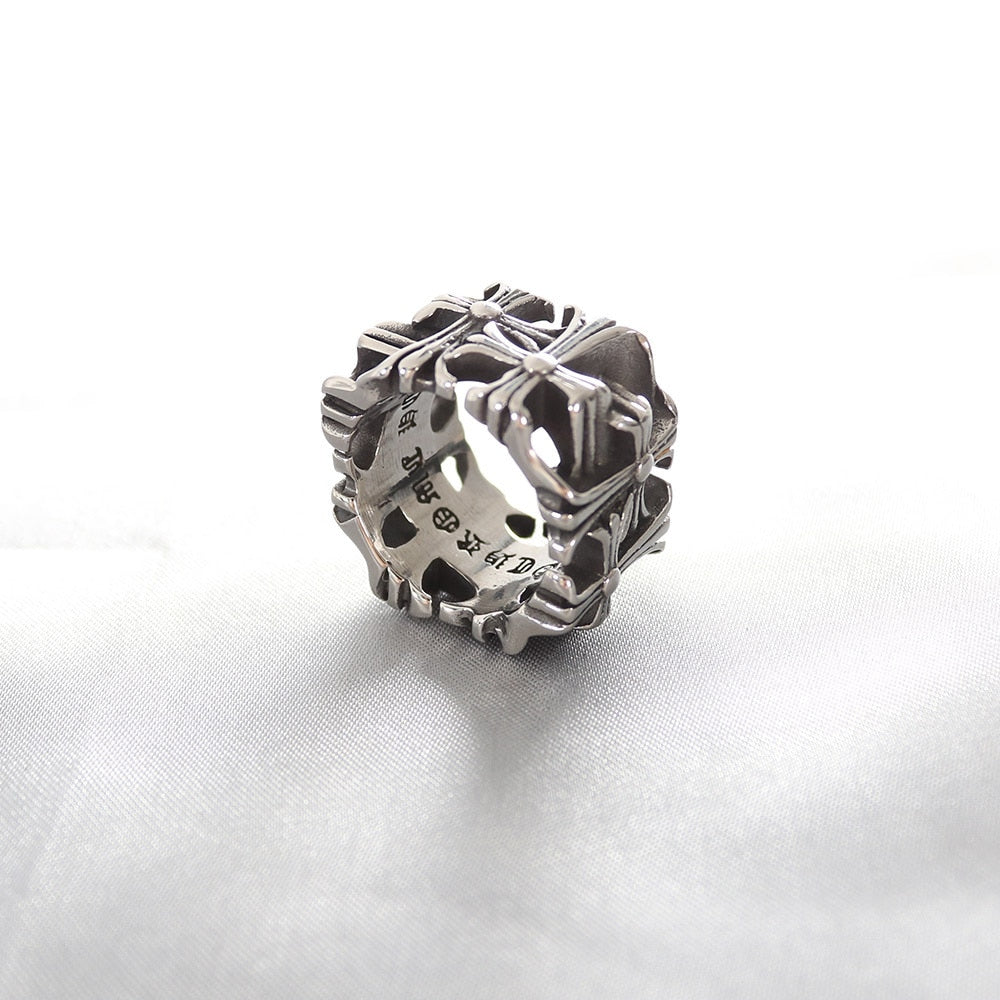 Vintage Steel Cross Ring