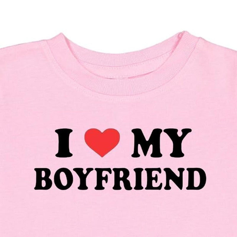 I Love My Boyfriend Crop Top