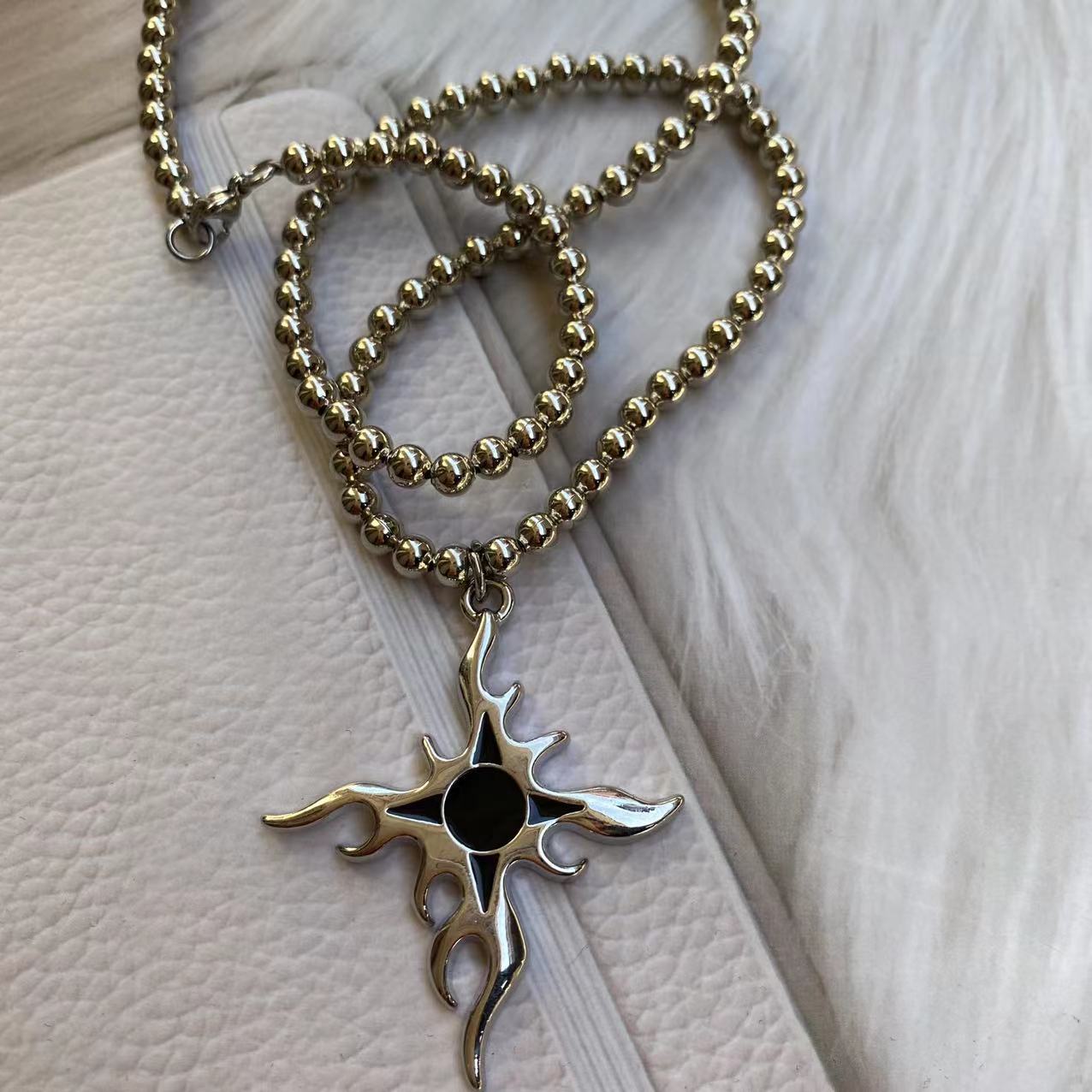 Stainless Steel Sun Necklace