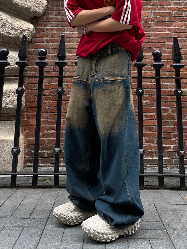 Distressed Washed Jeans