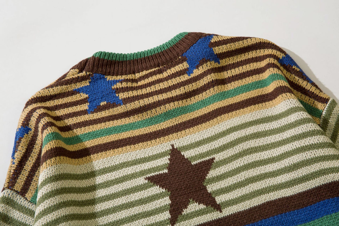 Vintage Star Striped Sweater