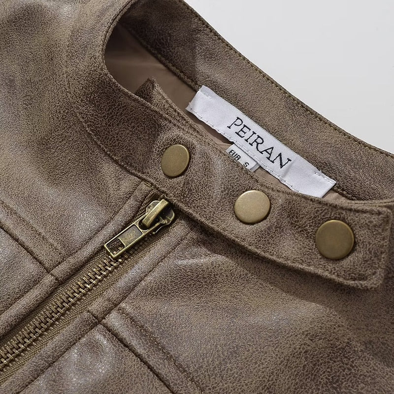 Cropped Leather jacket