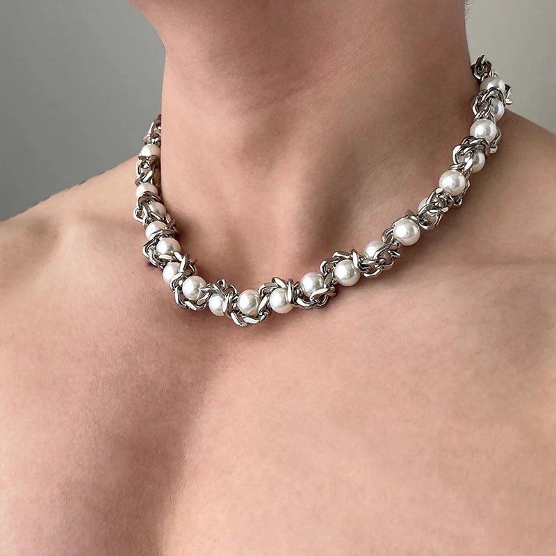 Silver Pearl Necklace