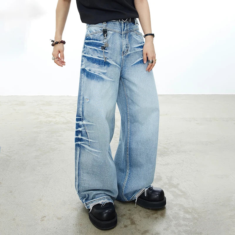 Distressed Blue Jeans