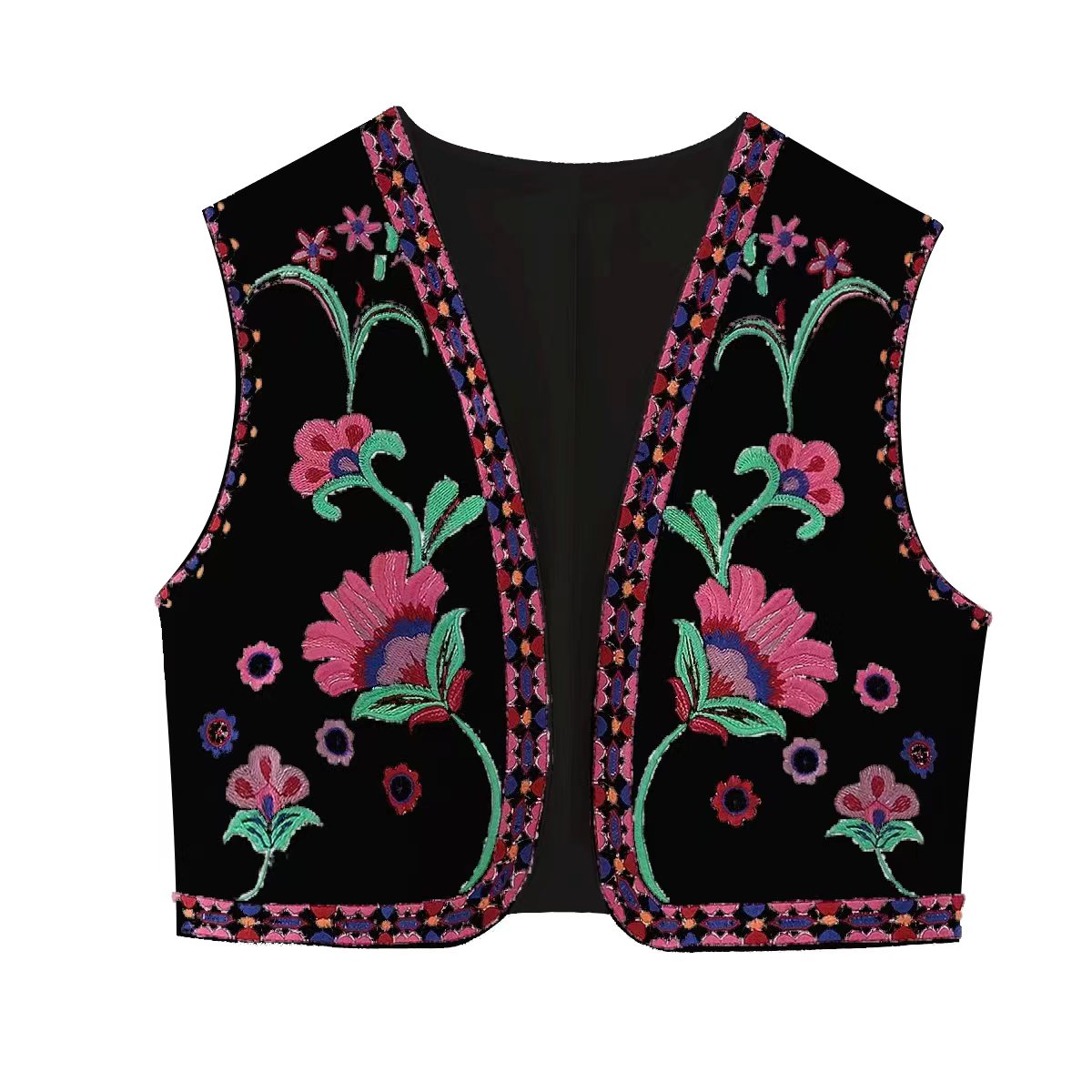 Vintage Floral Vest Jacket