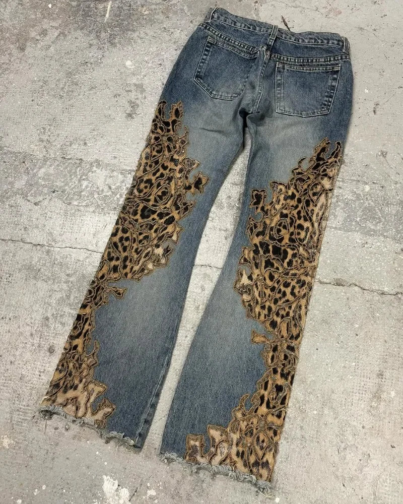 Flare Leopard Jeans
