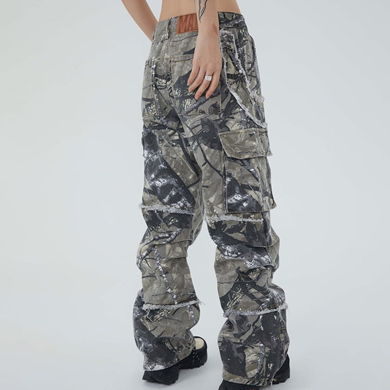 Camouflage Denim Cargos