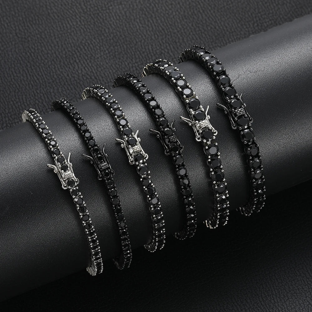 Dark Rhinestone Tennis Bracelet