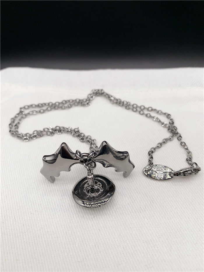 Bat Saturn Necklace