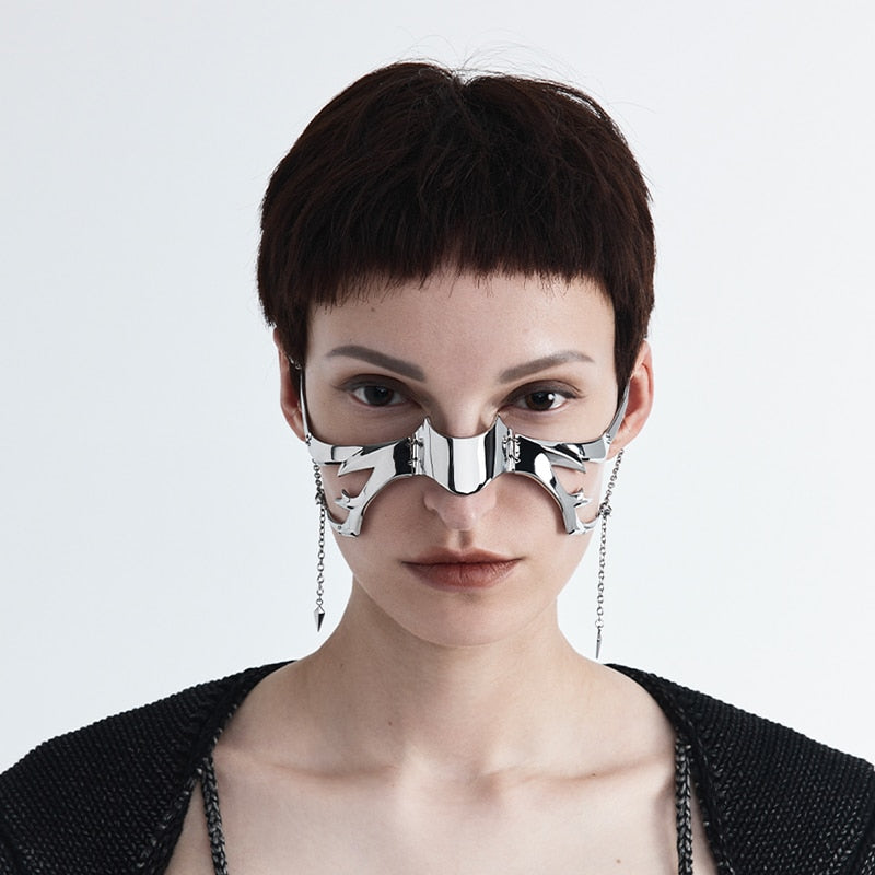 Metal Mechanical Face Ornaments