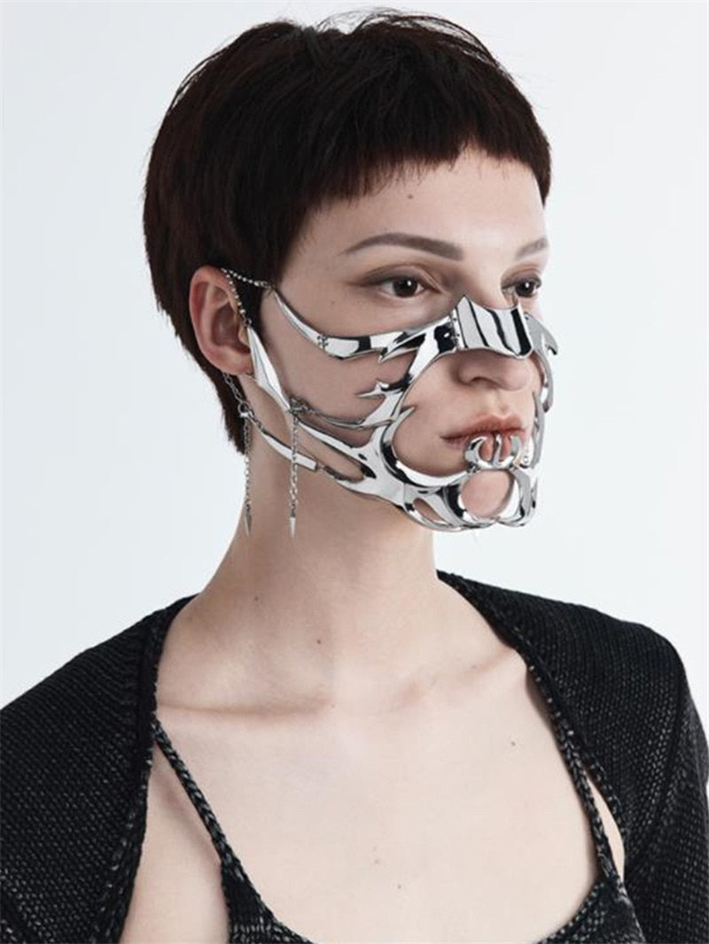 Metal Mechanical Face Ornaments
