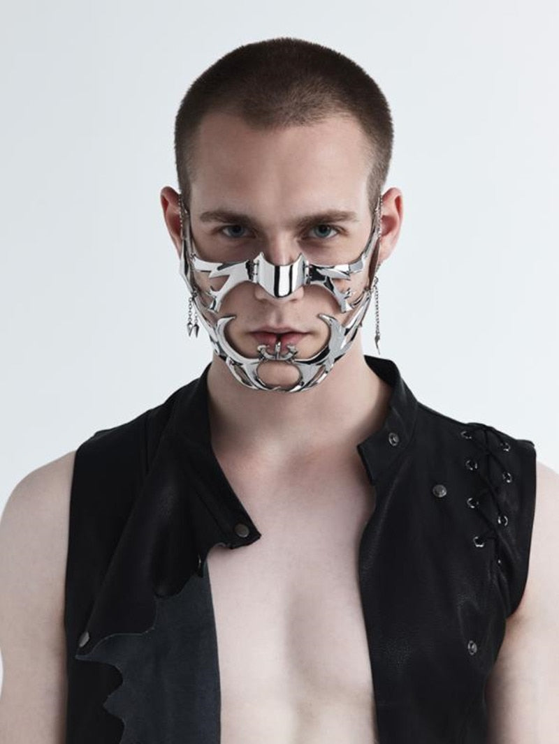 Metal Mechanical Face Ornaments