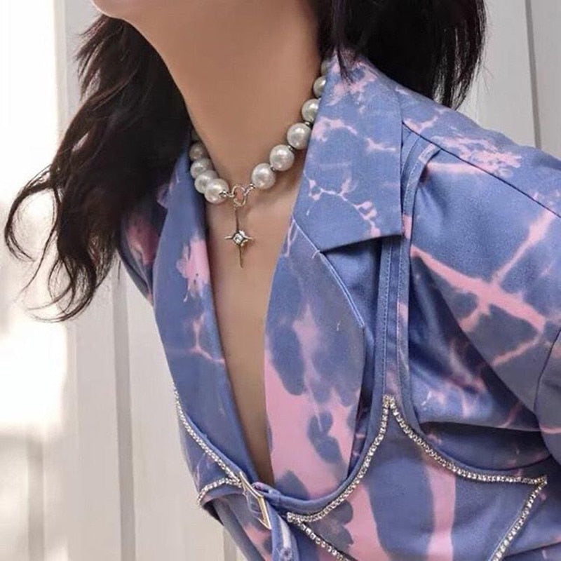 Reflective Pearl Necklace