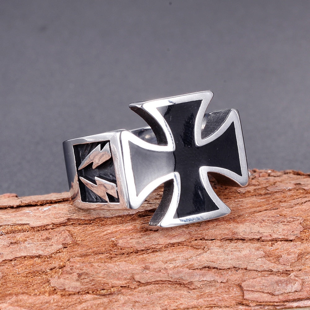 Black Cross Ring