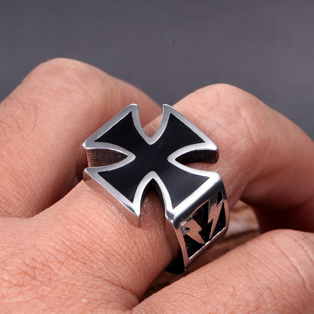 Black Cross Ring