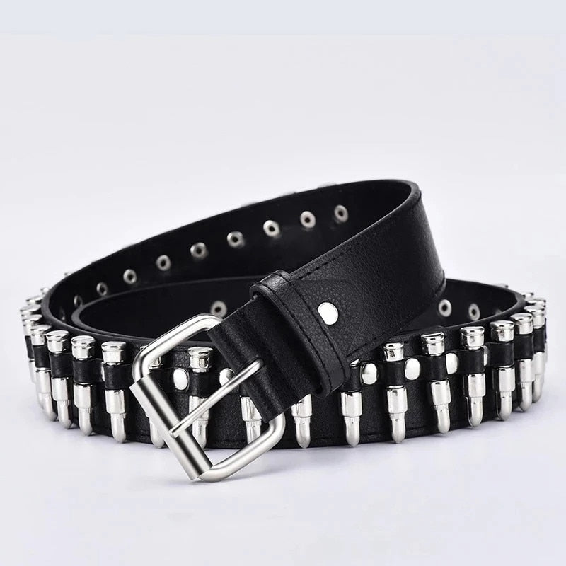 Women's Bullets Leather Belt
