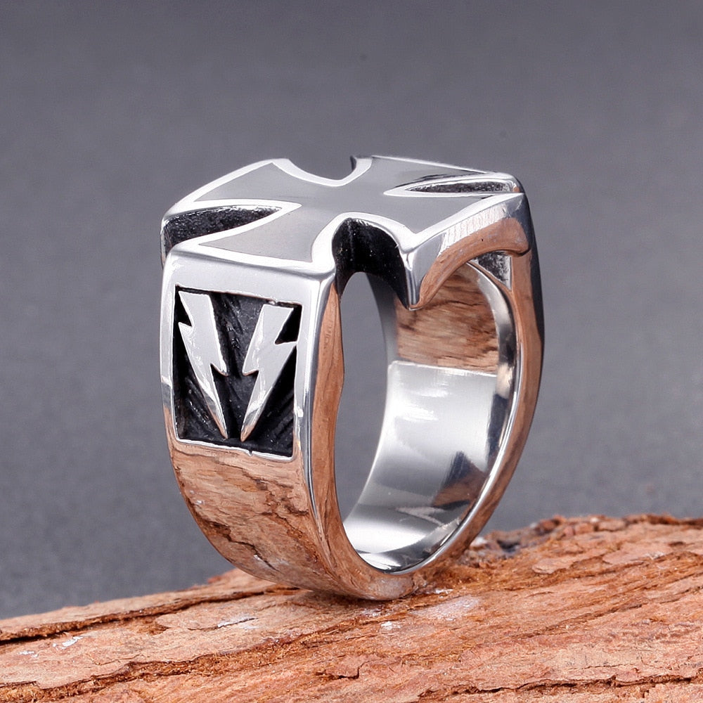 Black Cross Ring