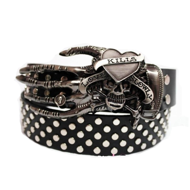 Love Kills Slowly Leather Belt