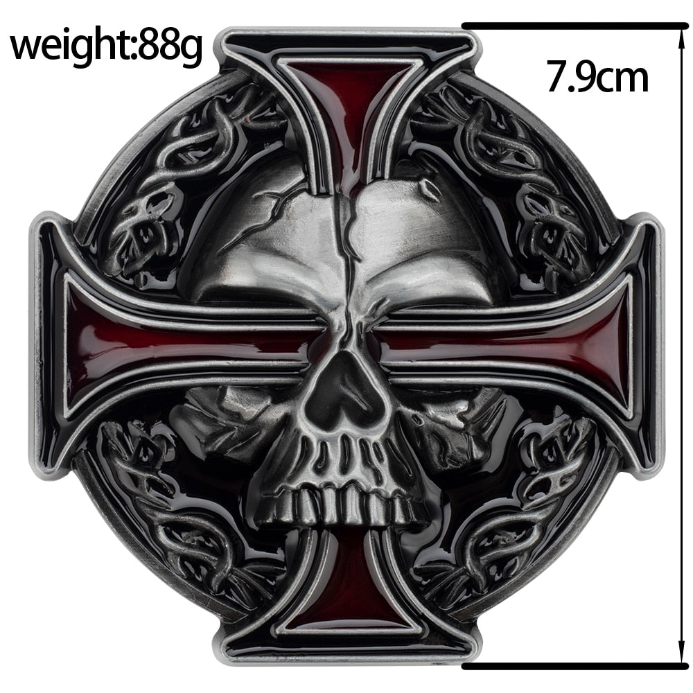 Dark Skull Leather Belt