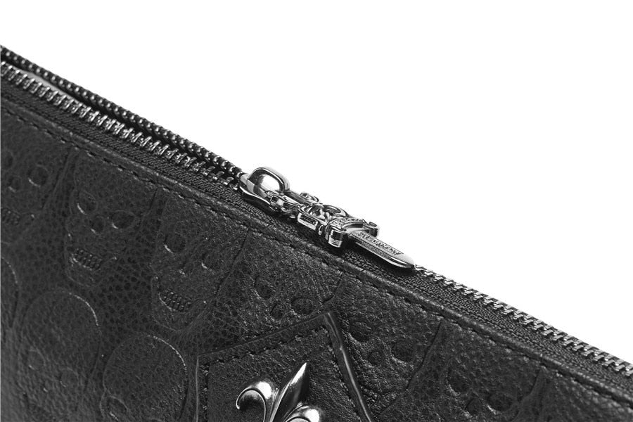 Men's Leather Skull hand Bag