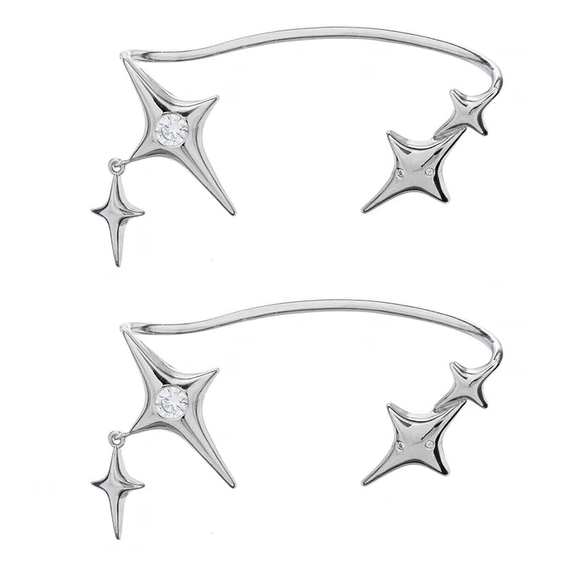 Star Clip Earrings