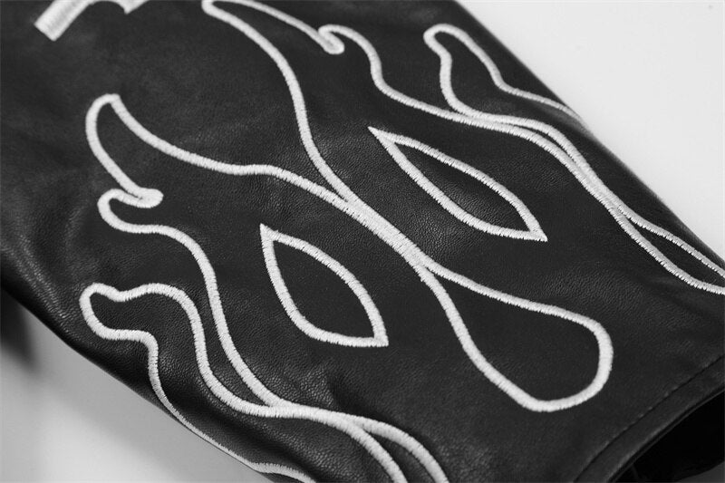 Care Free Racing Leather Jacket
