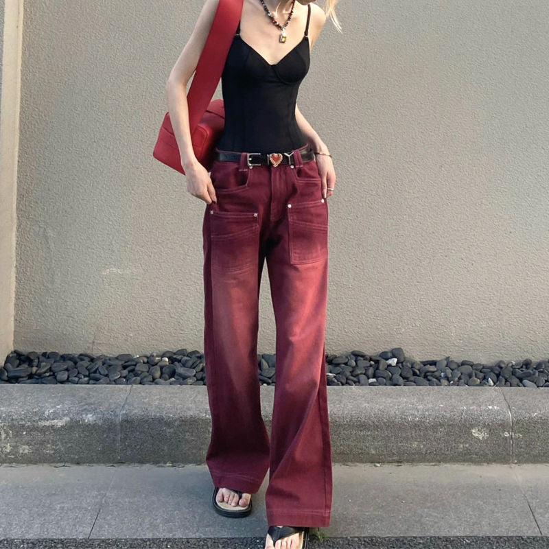 Woman's Red Jeans
