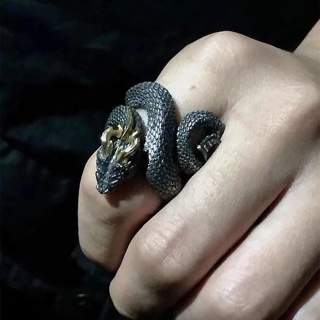 Horned Snake Adjustable Rings