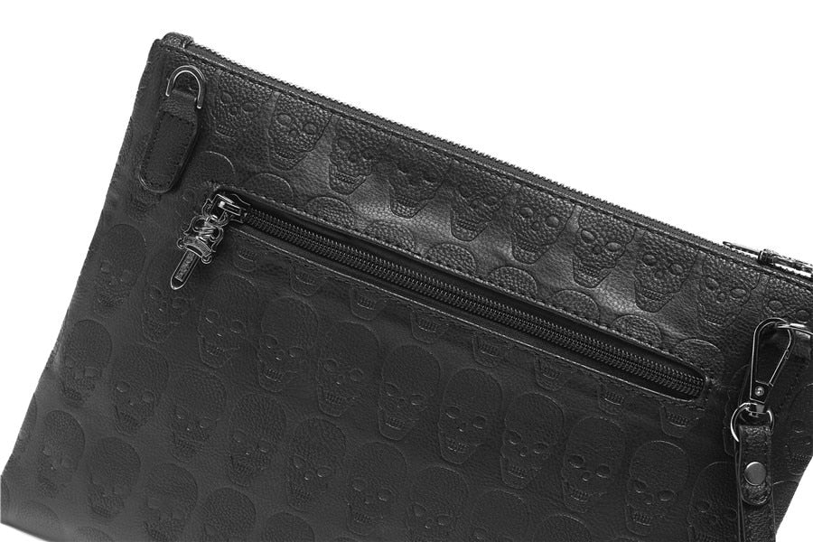 Men's Leather Skull hand Bag