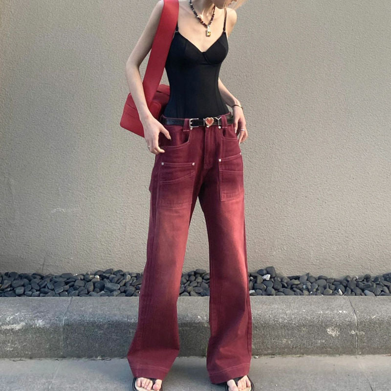 Woman's Red Jeans